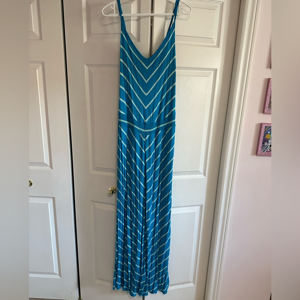 Old Navy teal blue maxi dress